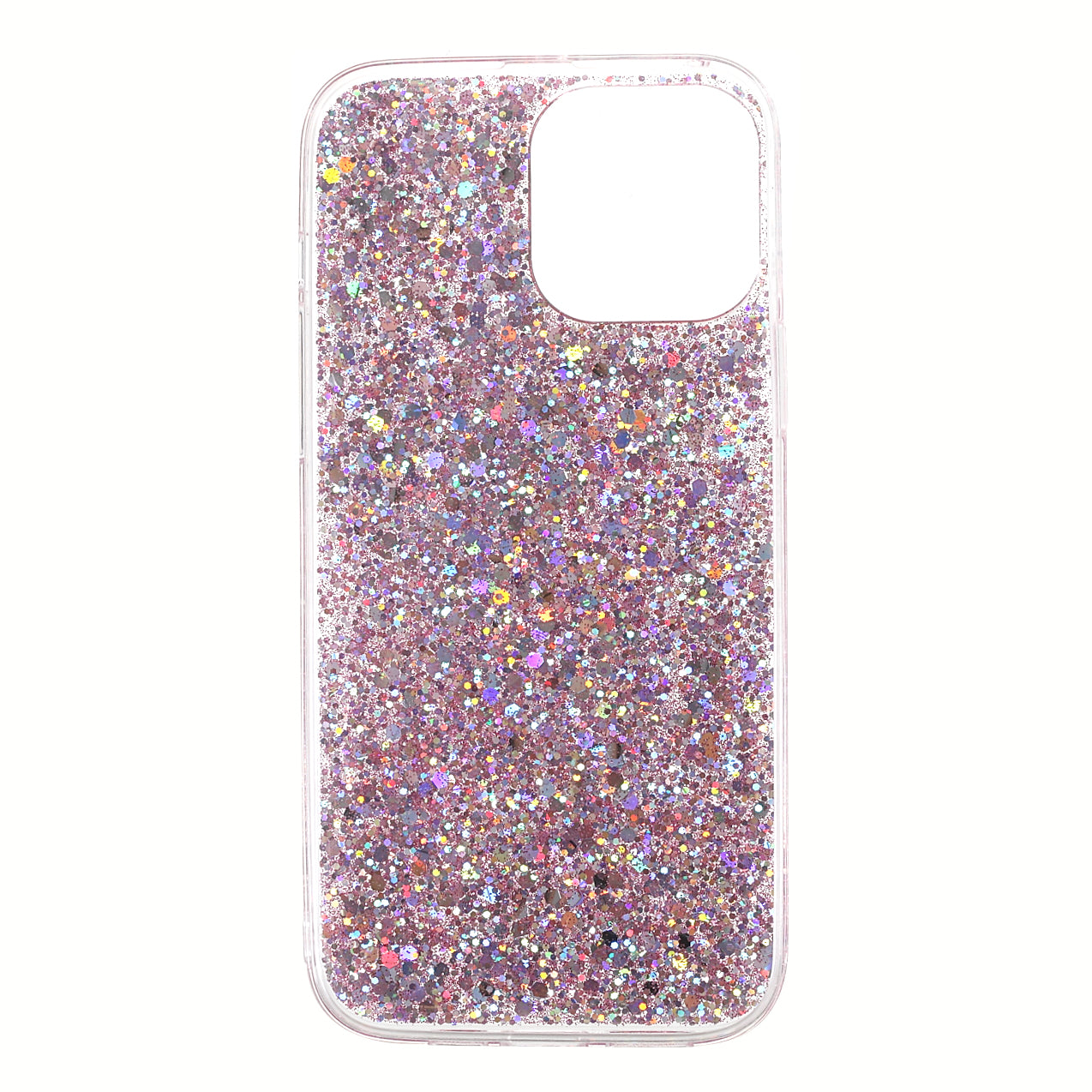 Flash Powder Sequins Fashionable Anti-Drop Acrylic+TPU Phone Cover for iPhone 13 Pro Max 6.7 inch