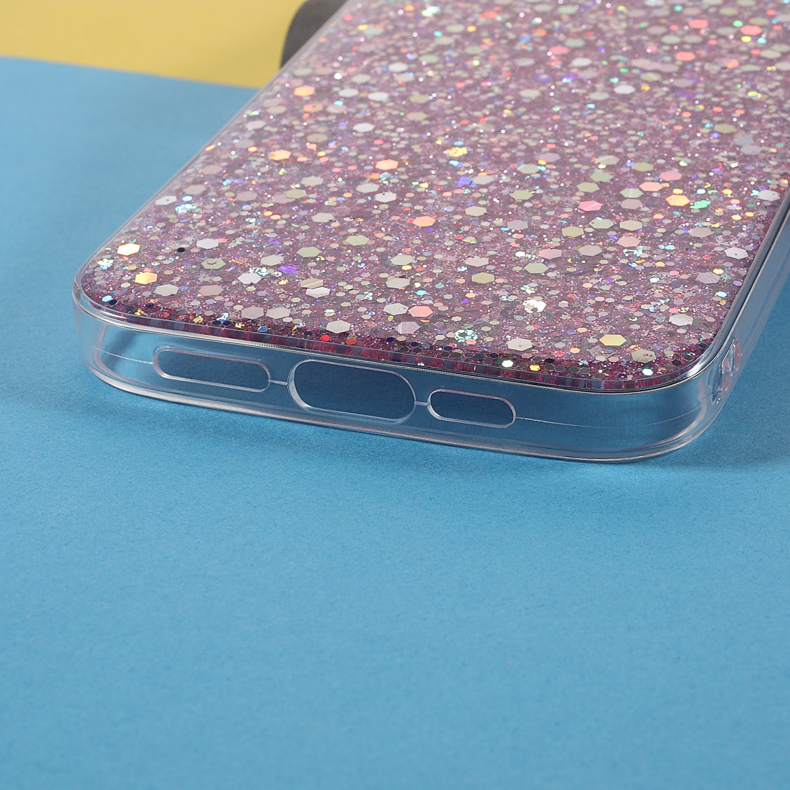 Flash Powder Sequins Fashionable Anti-Drop Acrylic+TPU Phone Cover for iPhone 13 Pro Max 6.7 inch