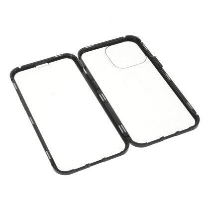 Metal Frame + Double-sided Tempered Glass Full Coverage Magnetic Absorption Phone Shell Case for iPhone 13 Pro Max 6.7 inch