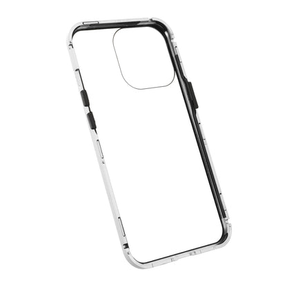 Metal Frame + Double-sided Tempered Glass Full Coverage Magnetic Absorption Phone Shell Case for iPhone 13 Pro Max 6.7 inch