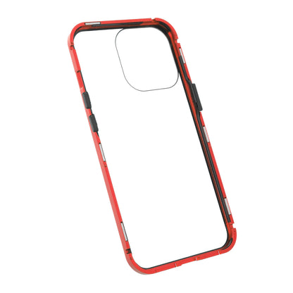 Metal Frame + Double-sided Tempered Glass Full Coverage Magnetic Absorption Phone Shell Case for iPhone 13 Pro Max 6.7 inch