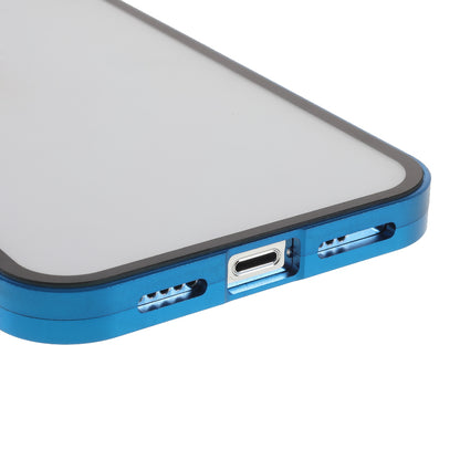 Metal Frame + Double-sided Tempered Glass Full Coverage Magnetic Absorption Phone Shell Case for iPhone 13 Pro Max 6.7 inch