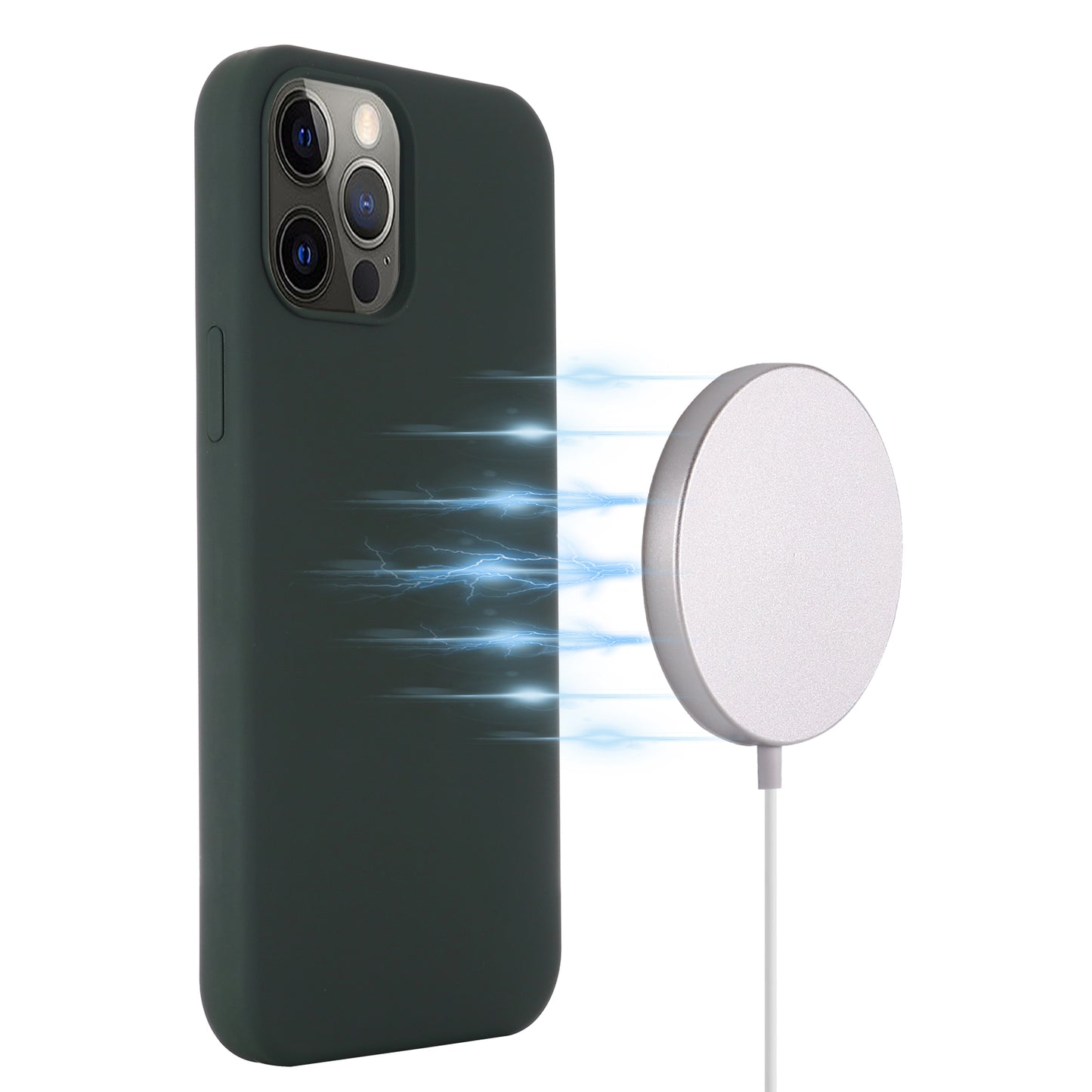 Compatible with MagSafe Liquid Silicone Magnetic Absorption Phone Shell Cellphone Protection Case for iPhone 13 Pro Max 6.7 inch
