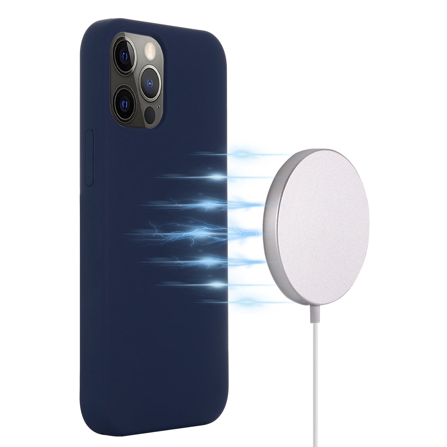 Compatible with MagSafe Liquid Silicone Magnetic Absorption Phone Shell Cellphone Protection Case for iPhone 13 Pro Max 6.7 inch
