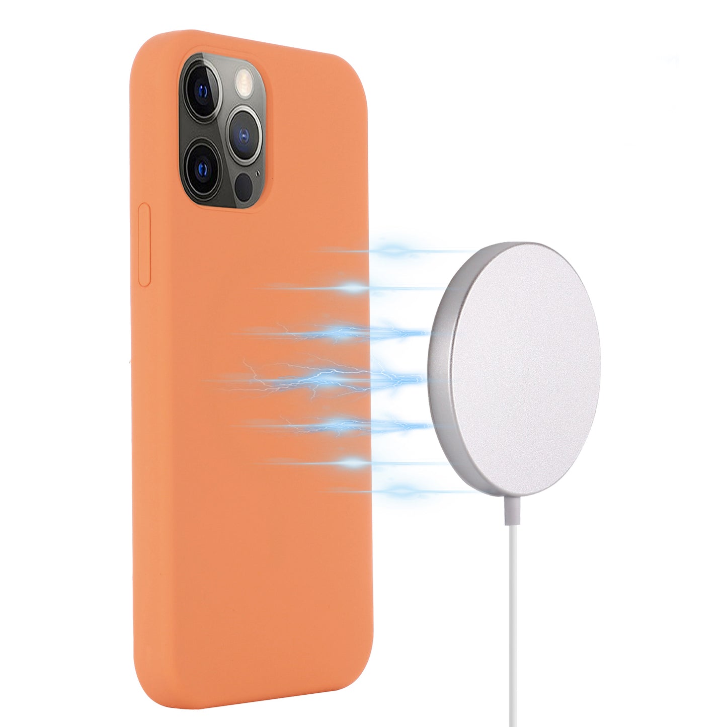 Compatible with MagSafe Liquid Silicone Magnetic Absorption Phone Shell Cellphone Protection Case for iPhone 13 Pro Max 6.7 inch