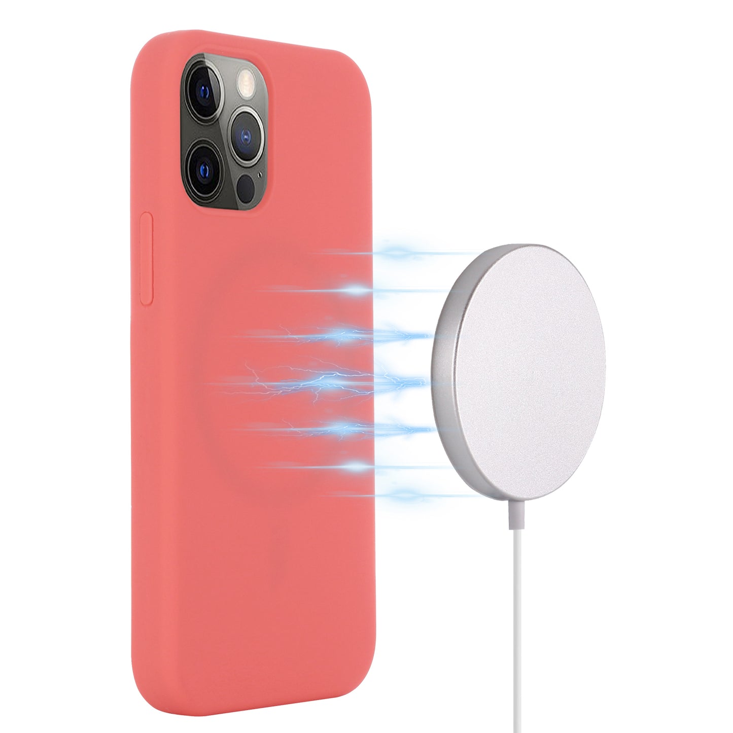 Compatible with MagSafe Liquid Silicone Magnetic Absorption Phone Shell Cellphone Protection Case for iPhone 13 Pro Max 6.7 inch