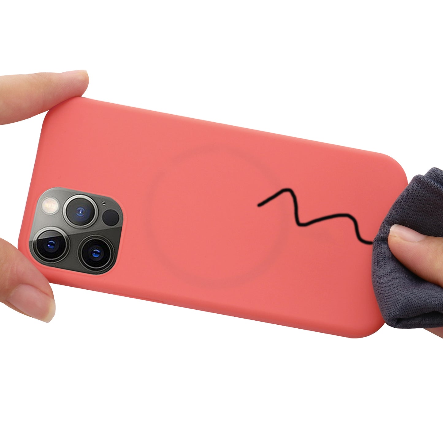 Compatible with MagSafe Liquid Silicone Magnetic Absorption Phone Shell Cellphone Protection Case for iPhone 13 Pro Max 6.7 inch