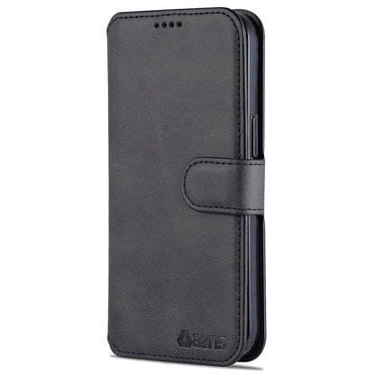 AZNS Wallet Stand Design Anti-Fall Magnetic Clasp Lightweight Leather Phone Cover Case for iPhone 13 Pro Max 6.7 inch