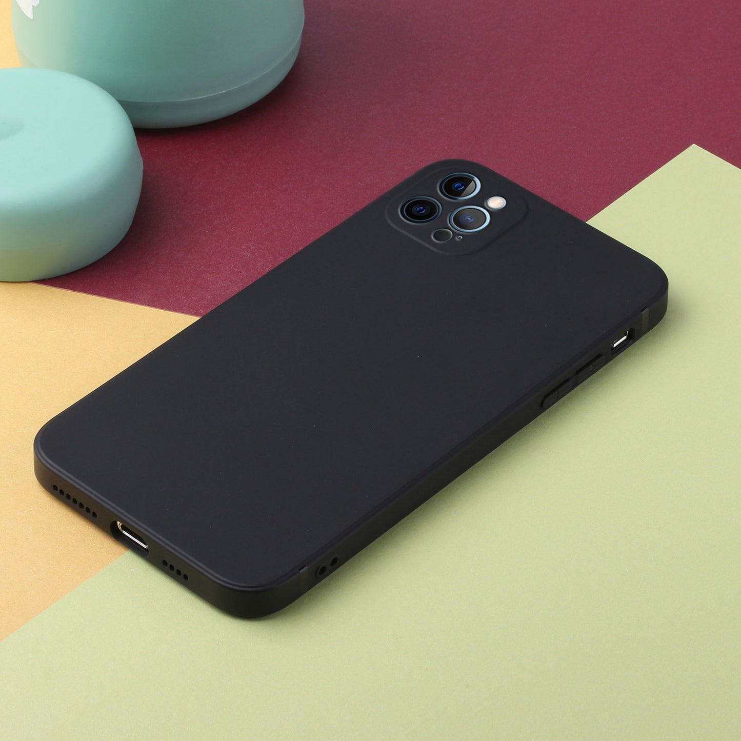 Slim Precise Cutout Ultra Soft TPU Straight Edge Shockproof Protective Case for iPhone 13 Pro Max 6.7 inch