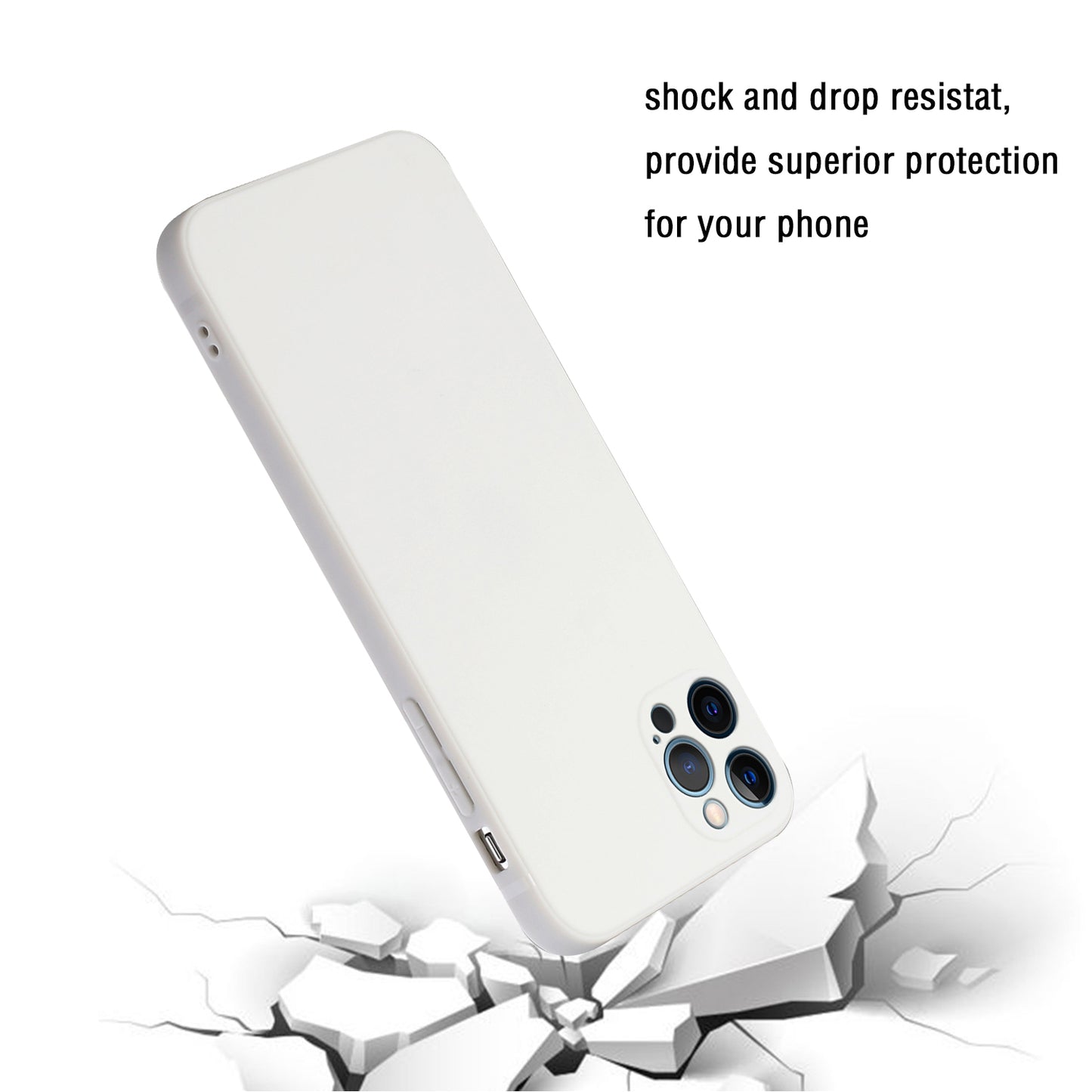 Slim Precise Cutout Ultra Soft TPU Straight Edge Shockproof Protective Case for iPhone 13 Pro Max 6.7 inch