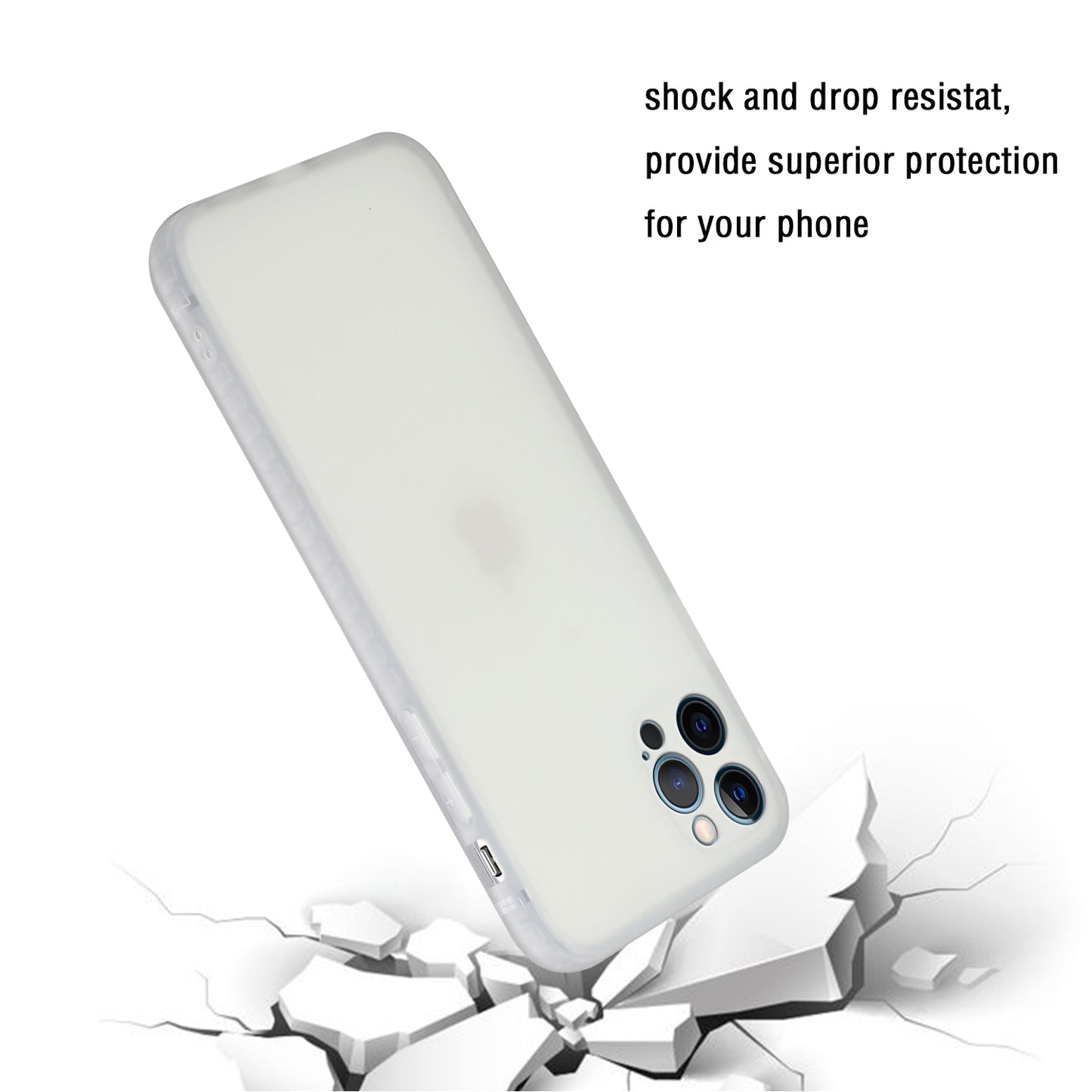 Slim Precise Cutout Ultra Soft TPU Straight Edge Shockproof Protective Case for iPhone 13 Pro Max 6.7 inch