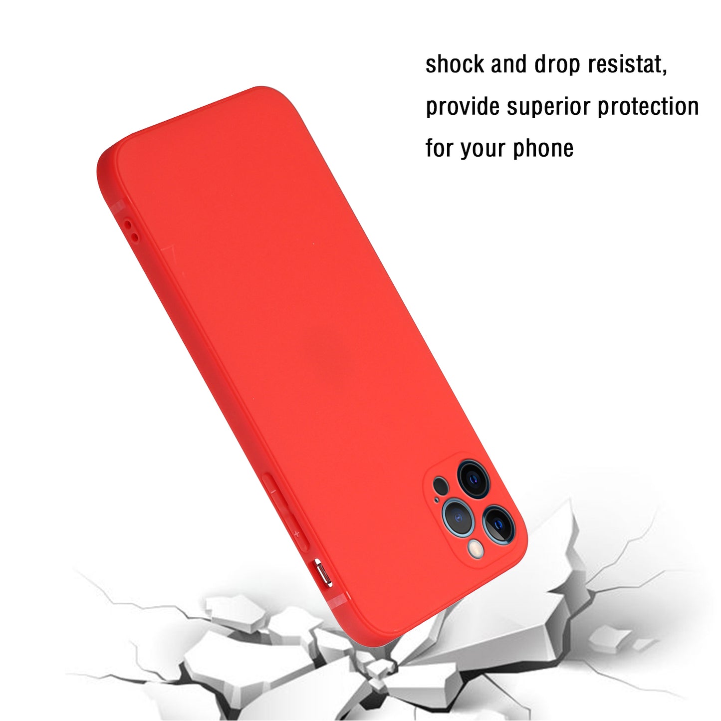 Slim Precise Cutout Ultra Soft TPU Straight Edge Shockproof Protective Case for iPhone 13 Pro Max 6.7 inch