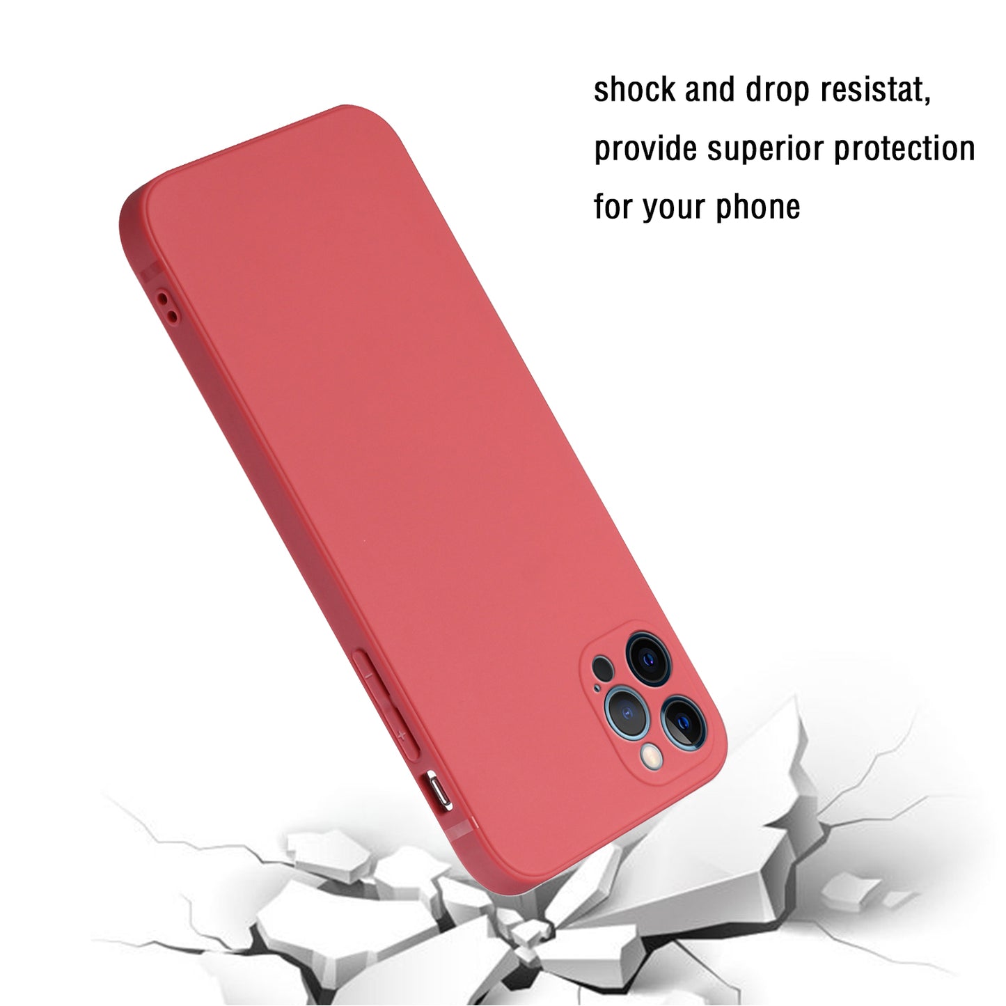 Slim Precise Cutout Ultra Soft TPU Straight Edge Shockproof Protective Case for iPhone 13 Pro Max 6.7 inch