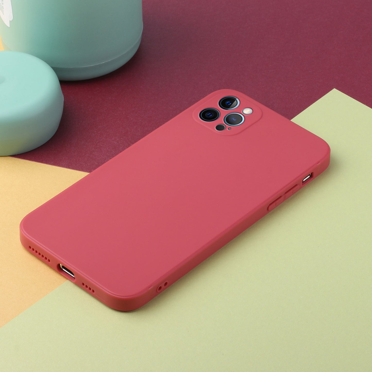 Slim Precise Cutout Ultra Soft TPU Straight Edge Shockproof Protective Case for iPhone 13 Pro Max 6.7 inch