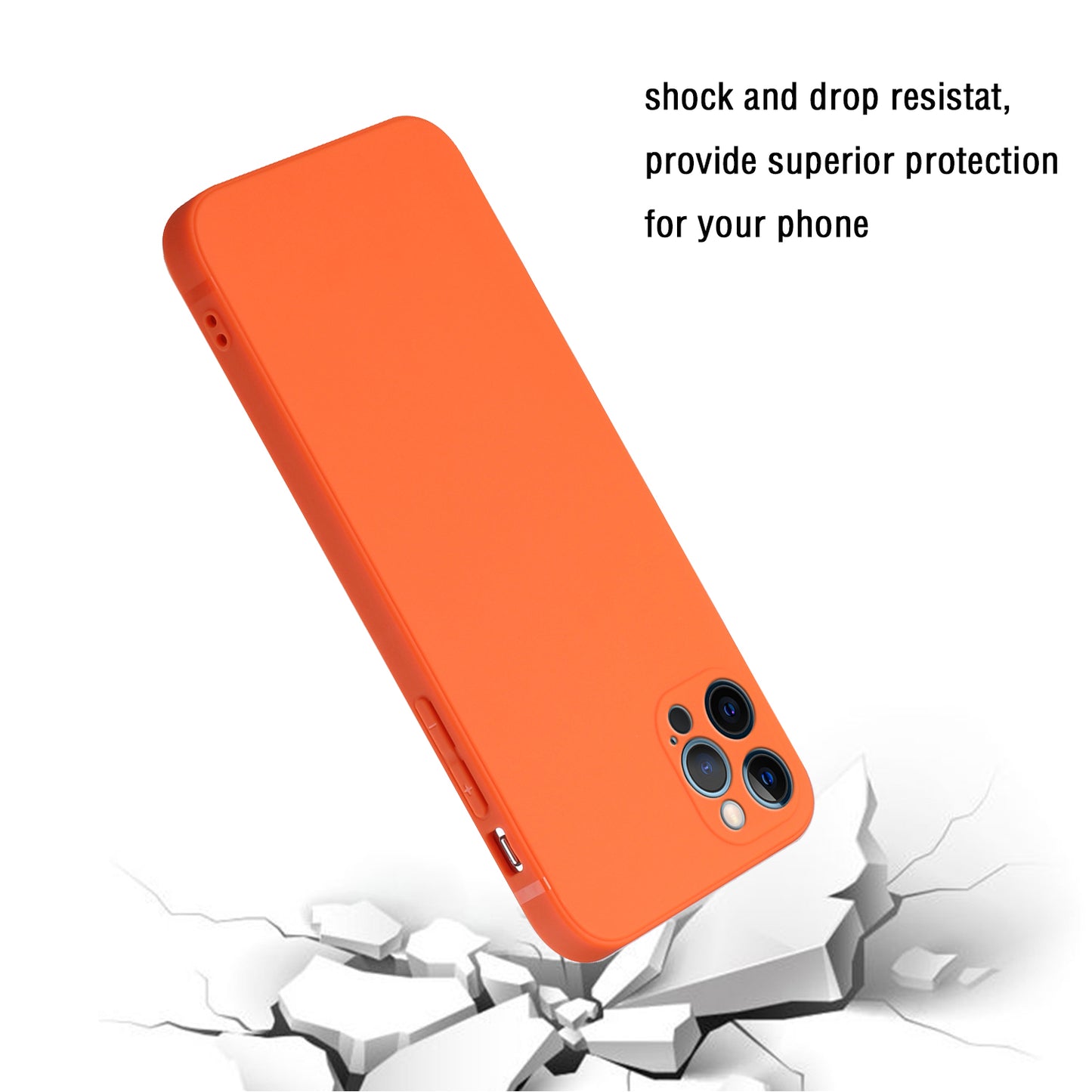 Slim Precise Cutout Ultra Soft TPU Straight Edge Shockproof Protective Case for iPhone 13 Pro Max 6.7 inch