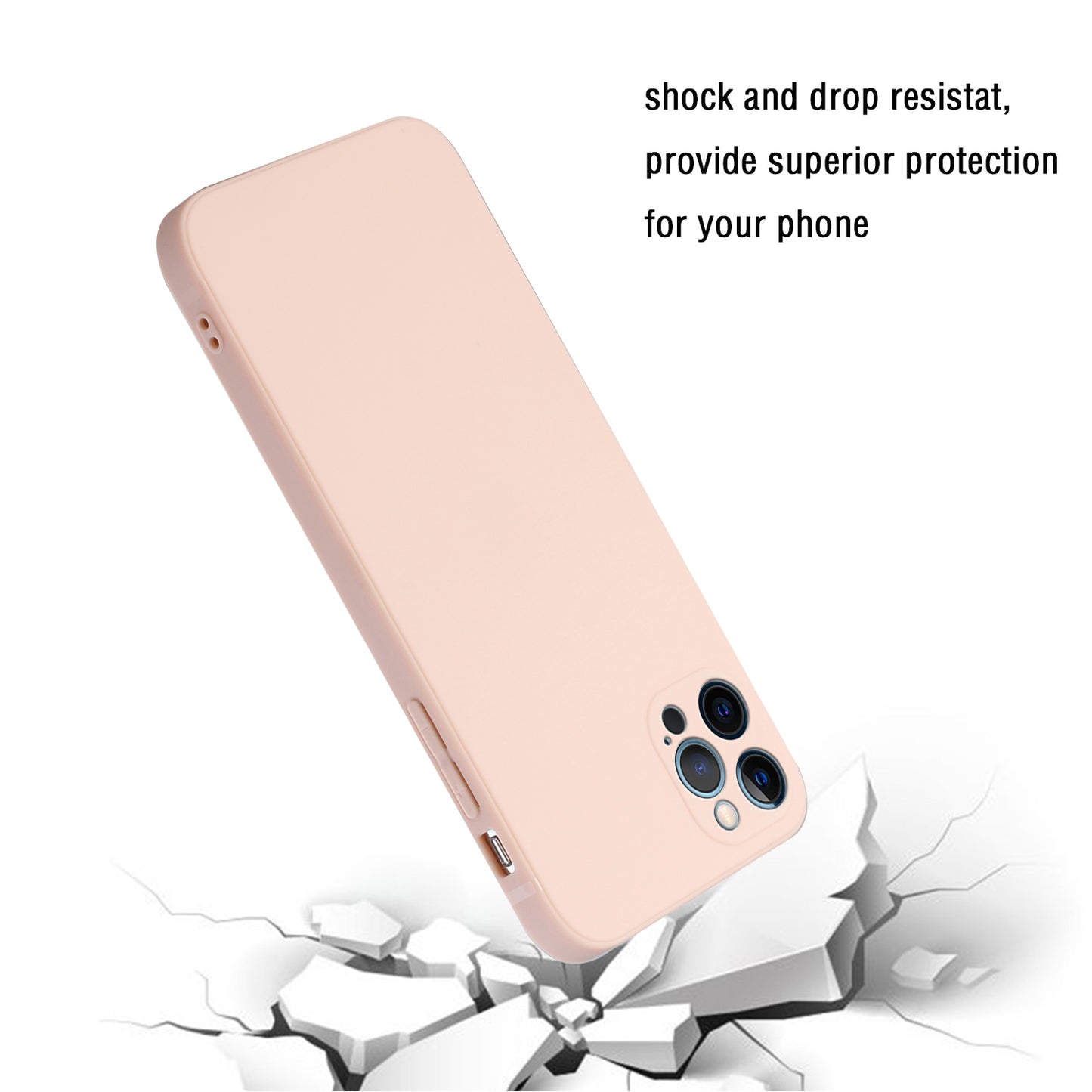 Slim Precise Cutout Ultra Soft TPU Straight Edge Shockproof Protective Case for iPhone 13 Pro Max 6.7 inch