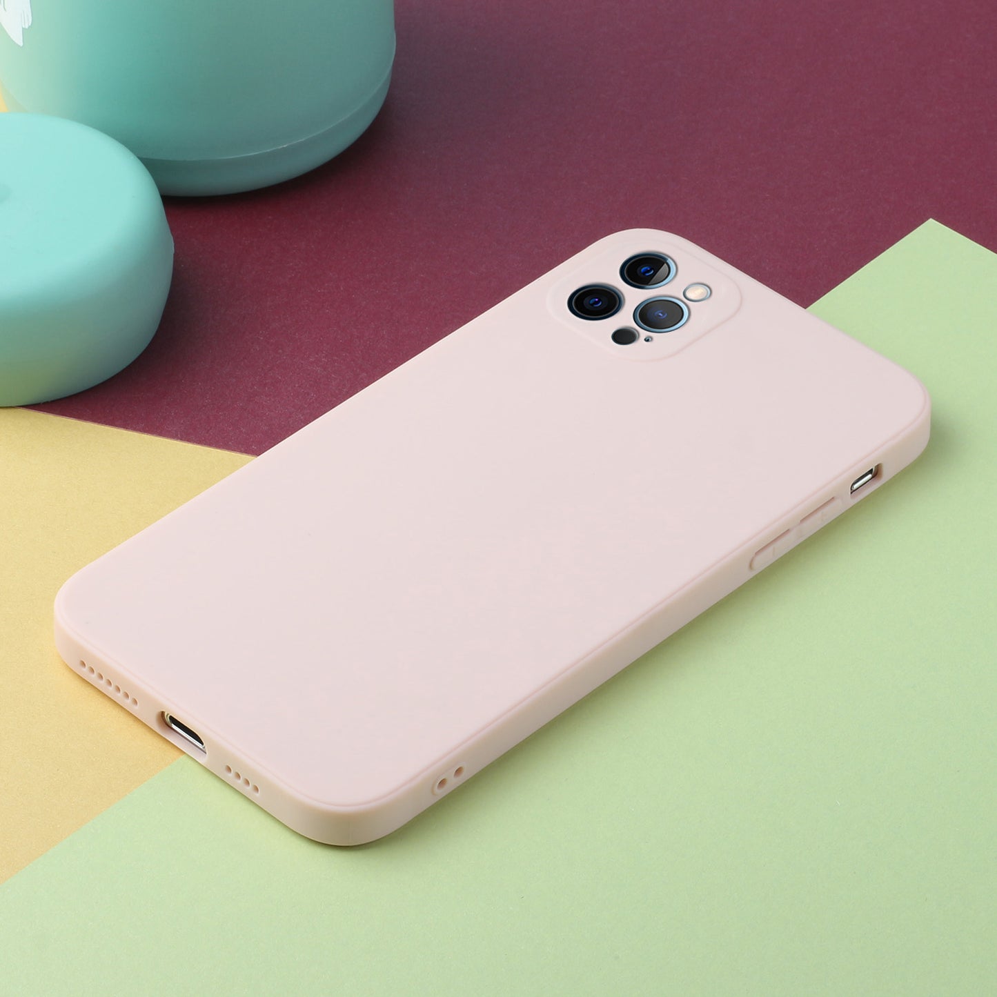 Slim Precise Cutout Ultra Soft TPU Straight Edge Shockproof Protective Case for iPhone 13 Pro Max 6.7 inch