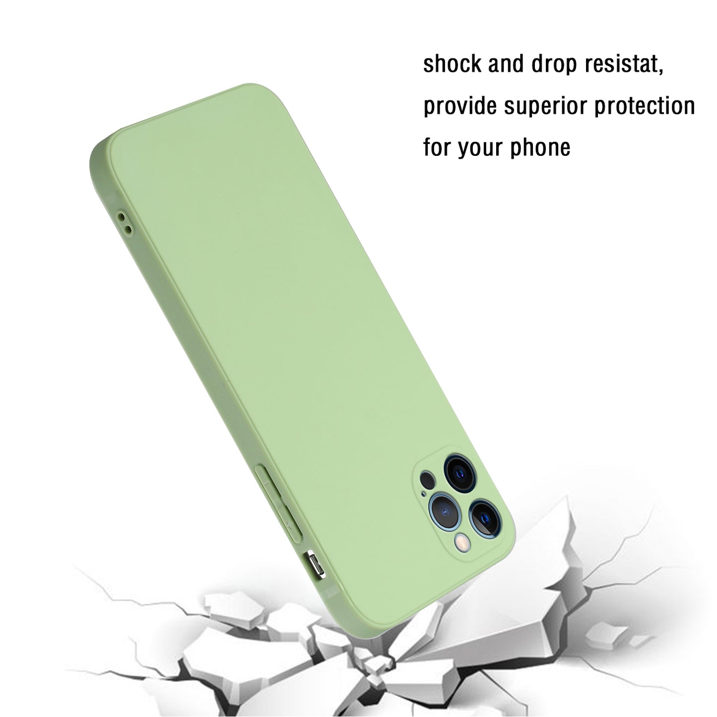Slim Precise Cutout Ultra Soft TPU Straight Edge Shockproof Protective Case for iPhone 13 Pro Max 6.7 inch