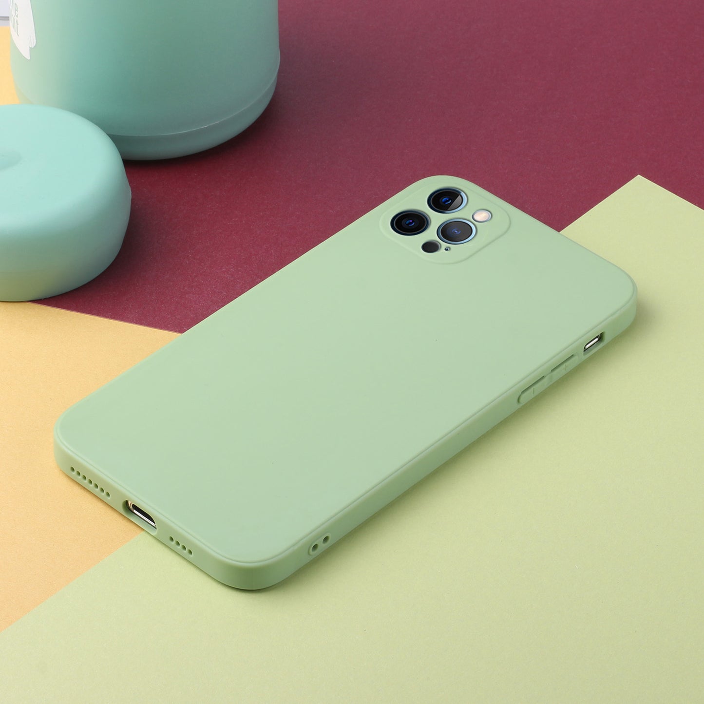 Slim Precise Cutout Ultra Soft TPU Straight Edge Shockproof Protective Case for iPhone 13 Pro Max 6.7 inch