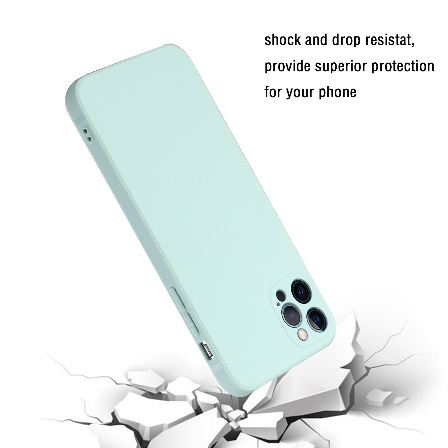 Slim Precise Cutout Ultra Soft TPU Straight Edge Shockproof Protective Case for iPhone 13 Pro Max 6.7 inch