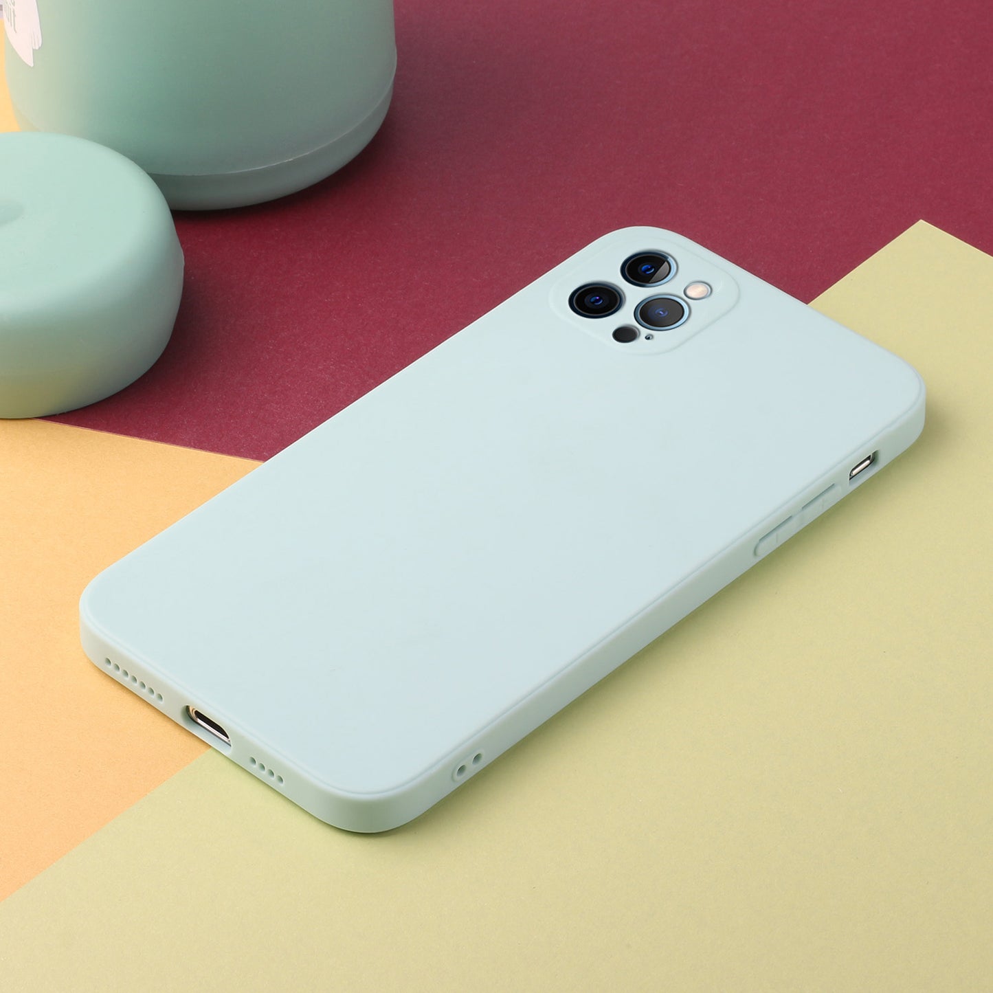 Slim Precise Cutout Ultra Soft TPU Straight Edge Shockproof Protective Case for iPhone 13 Pro Max 6.7 inch