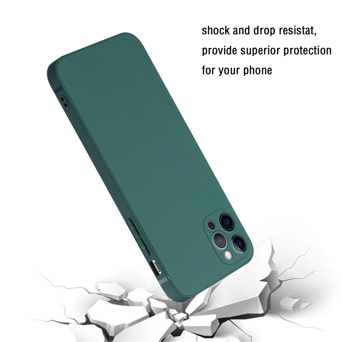 Slim Precise Cutout Ultra Soft TPU Straight Edge Shockproof Protective Case for iPhone 13 Pro Max 6.7 inch