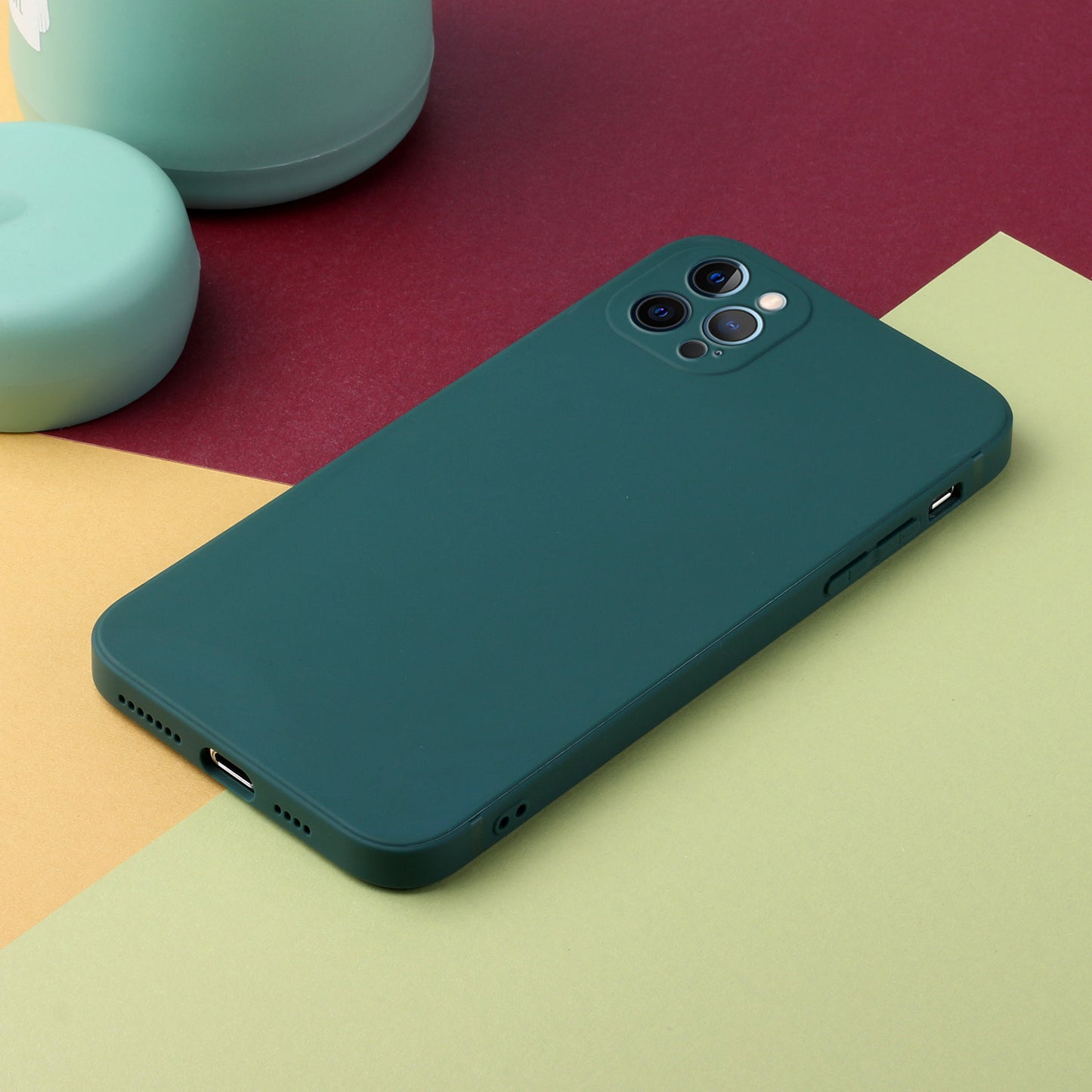 Slim Precise Cutout Ultra Soft TPU Straight Edge Shockproof Protective Case for iPhone 13 Pro Max 6.7 inch