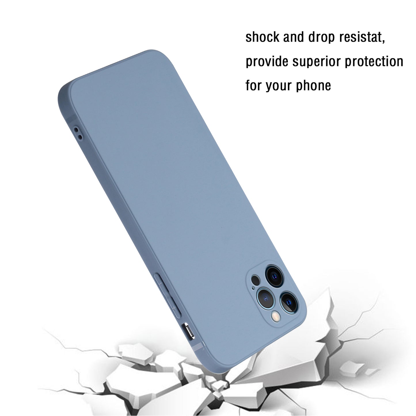 Slim Precise Cutout Ultra Soft TPU Straight Edge Shockproof Protective Case for iPhone 13 Pro Max 6.7 inch