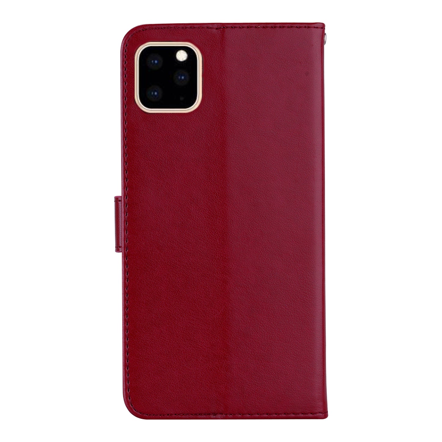 Rhinestone Decor Wallet Stand Leather Case Shell with Imprinted Owl Pattern for iPhone 13 6.1 inch