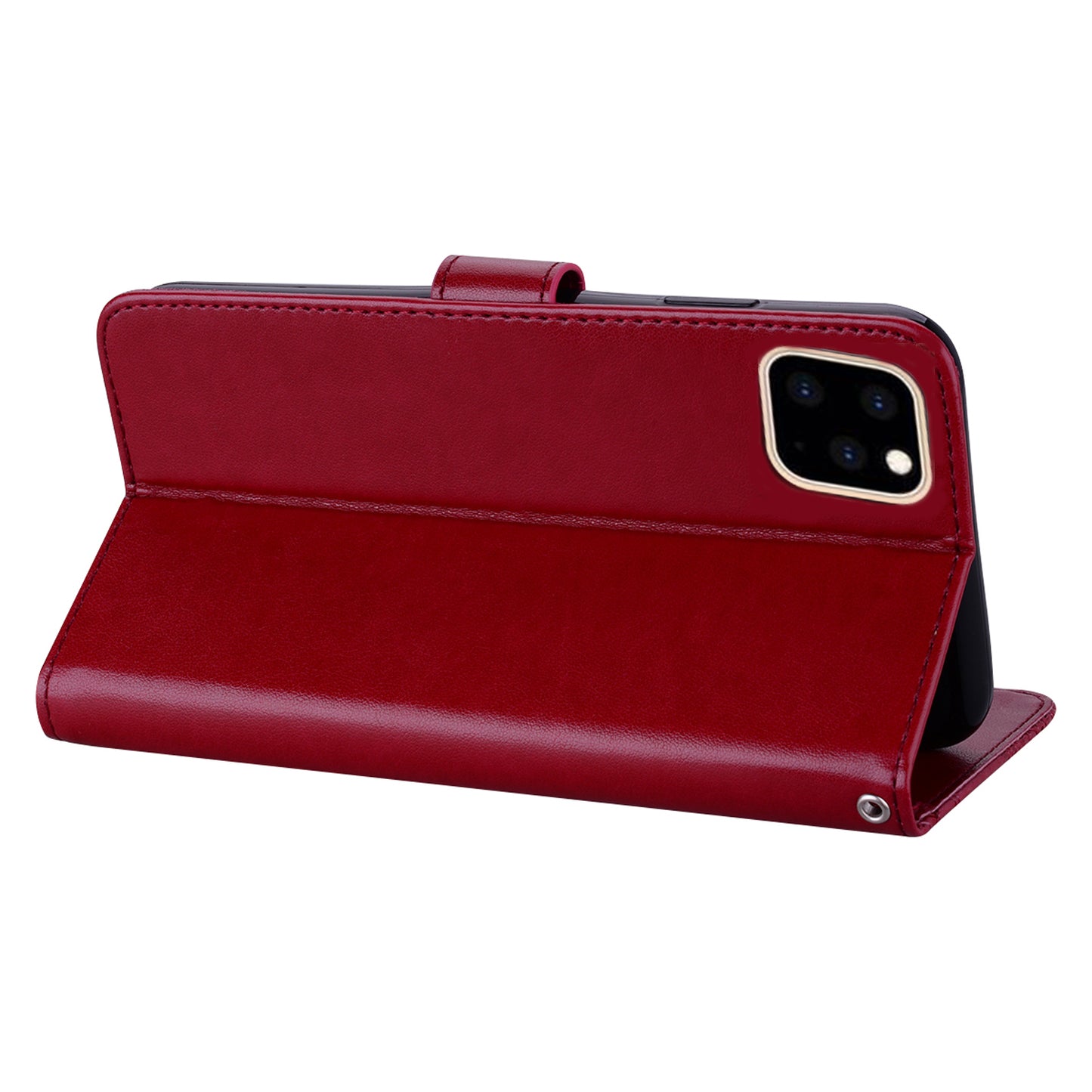 Rhinestone Decor Wallet Stand Leather Case Shell with Imprinted Owl Pattern for iPhone 13 6.1 inch