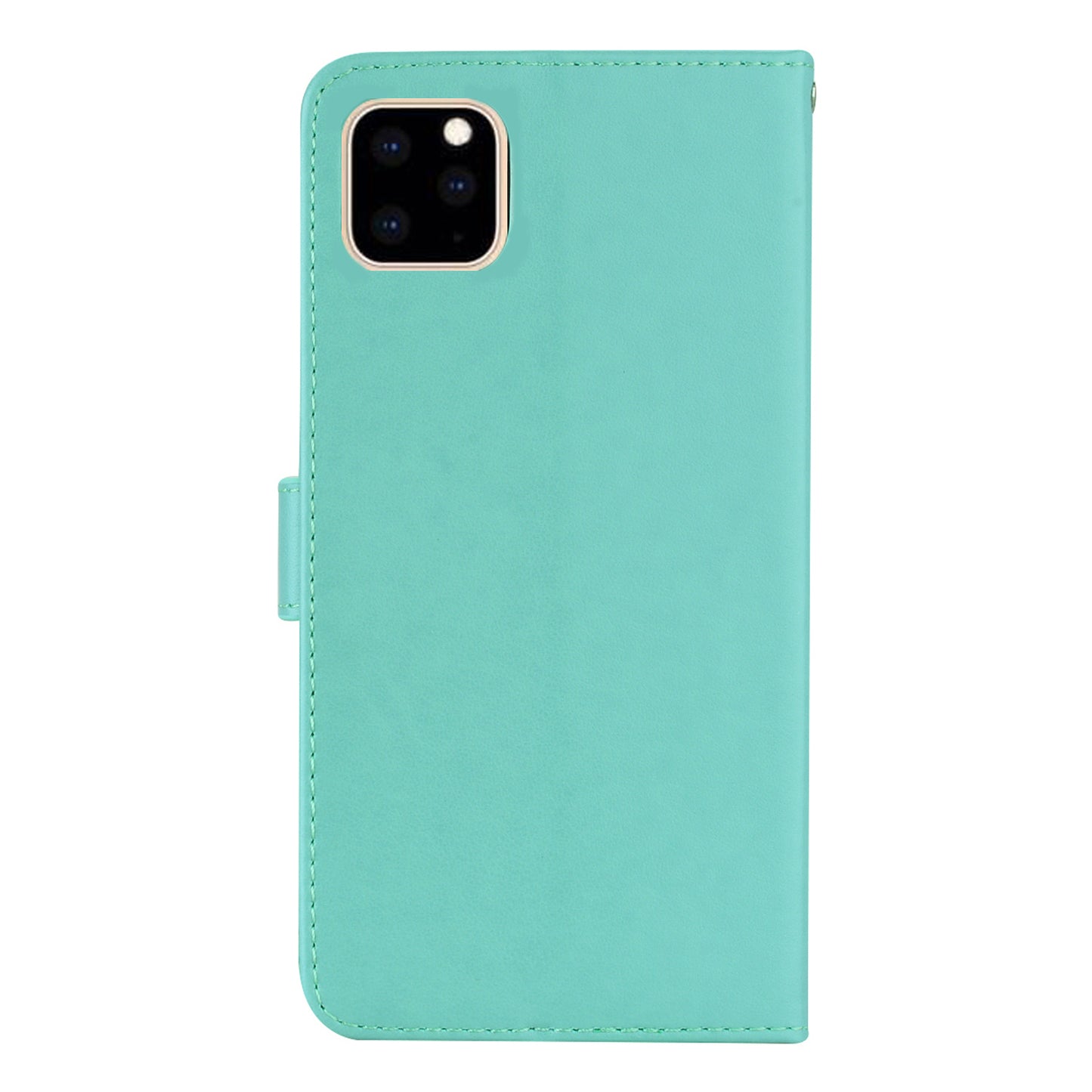 Rhinestone Decor Wallet Stand Leather Case Shell with Imprinted Owl Pattern for iPhone 13 6.1 inch