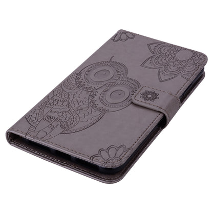Imprinted Owl Flower PU Leather Phone Stand Case Wallet Shell for iPhone 13 Pro Max 6.7 inch