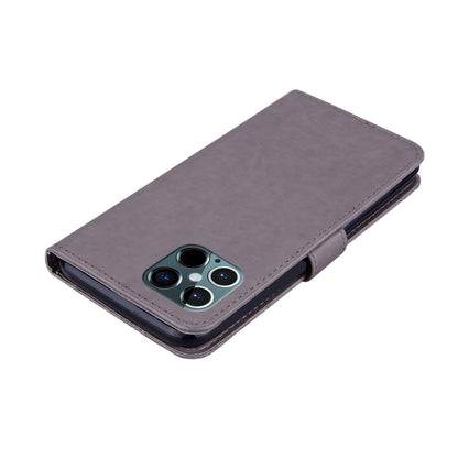 Imprinted Owl Flower PU Leather Phone Stand Case Wallet Shell for iPhone 13 Pro Max 6.7 inch