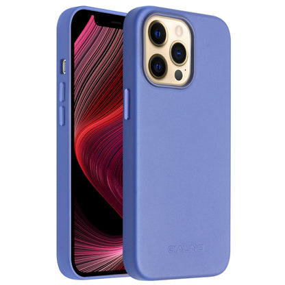 QIALINO Cowhide Leather Coated Protective Phone Case Shell Compatible with MagSafe Charging for iPhone 13 Pro Max 6.7 inch