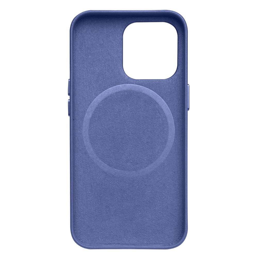 QIALINO Cowhide Leather Coated Protective Phone Case Shell Compatible with MagSafe Charging for iPhone 13 Pro Max 6.7 inch