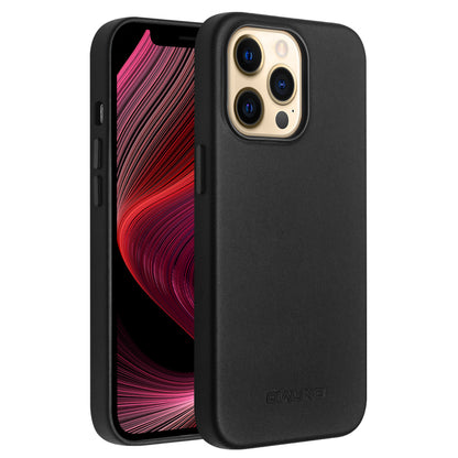 QIALINO Cowhide Leather Coated Protective Phone Case Shell Compatible with MagSafe Charging for iPhone 13 Pro Max 6.7 inch