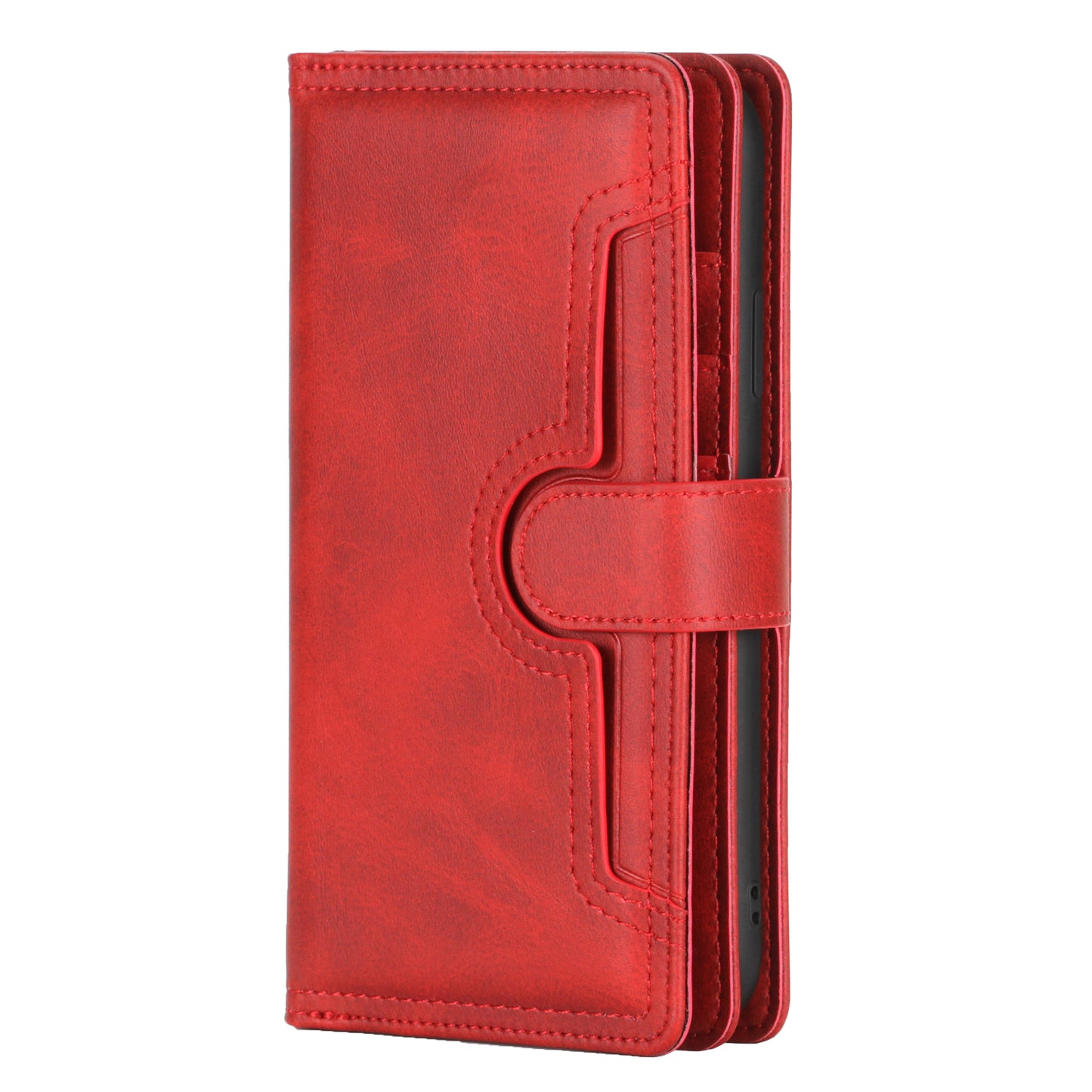 Full Protection Split Leather Phone Shell Case with Multiple Card Slots for iPhone 13 Pro 6.1 inch