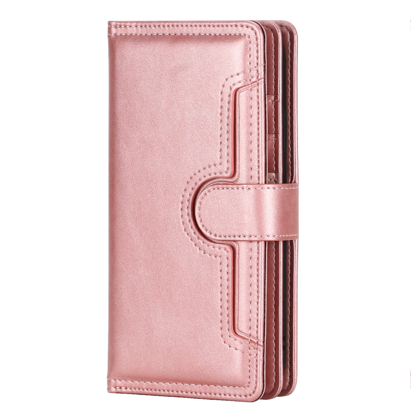 Full Protection Split Leather Phone Shell Case with Multiple Card Slots for iPhone 13 Pro 6.1 inch