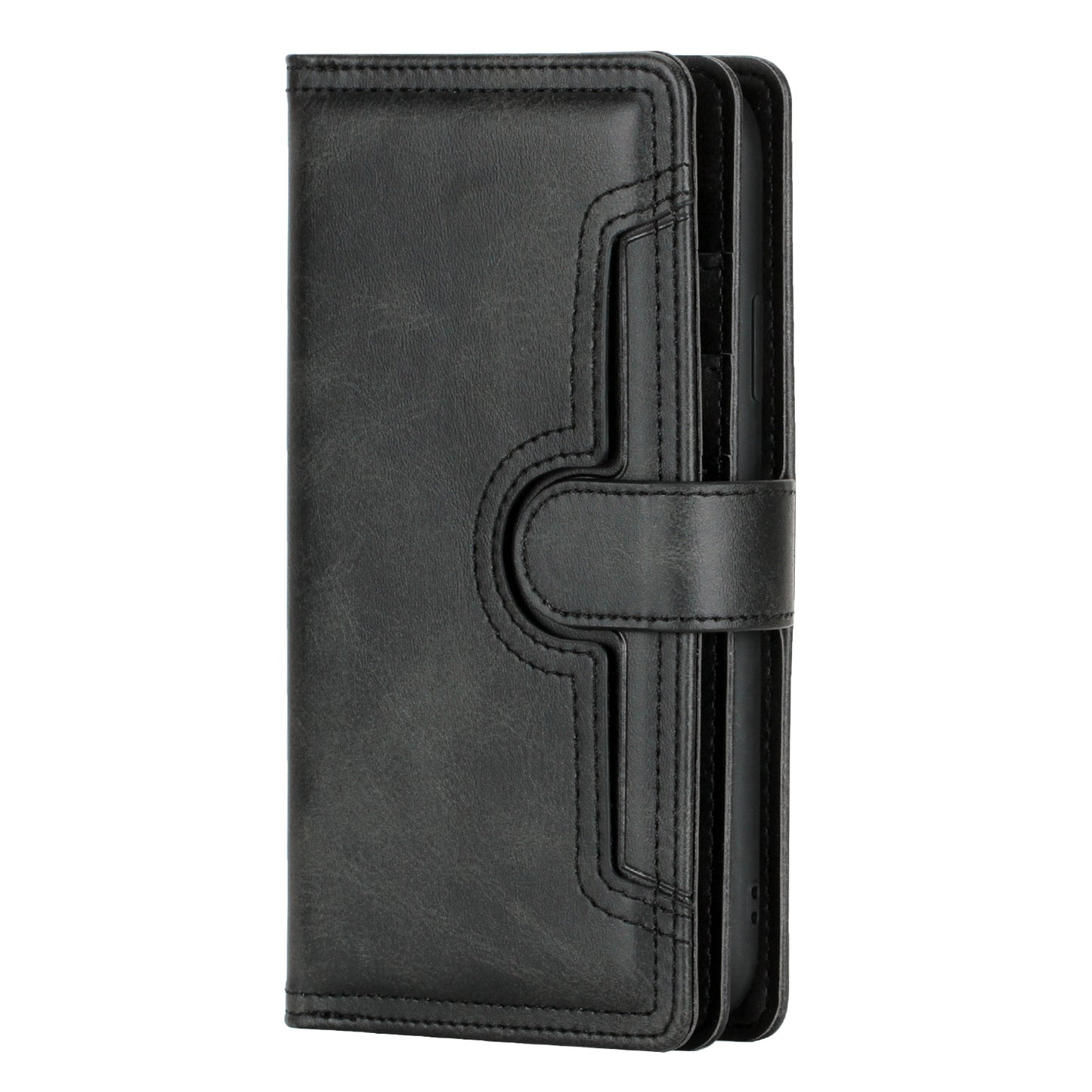 Full Protection Split Leather Phone Shell Case with Multiple Card Slots for iPhone 13 Pro 6.1 inch