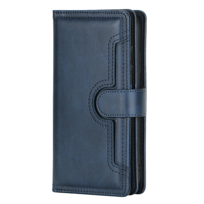 Full Protection Split Leather Phone Shell Case with Multiple Card Slots for iPhone 13 Pro 6.1 inch