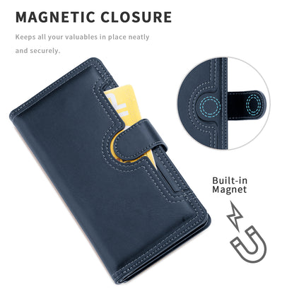 Full Protection Split Leather Phone Shell Case with Multiple Card Slots for iPhone 13 Pro 6.1 inch