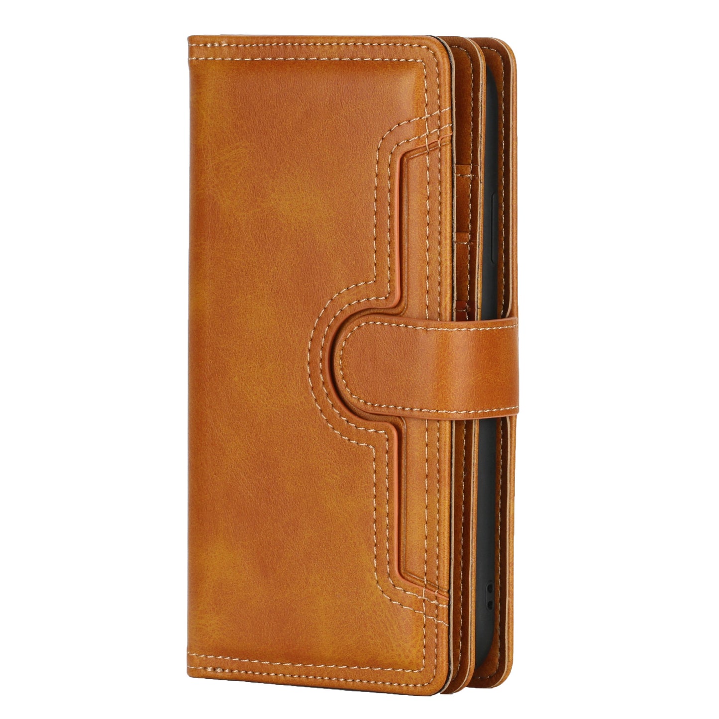 Full Protection Split Leather Phone Shell Case with Multiple Card Slots for iPhone 13 Pro 6.1 inch