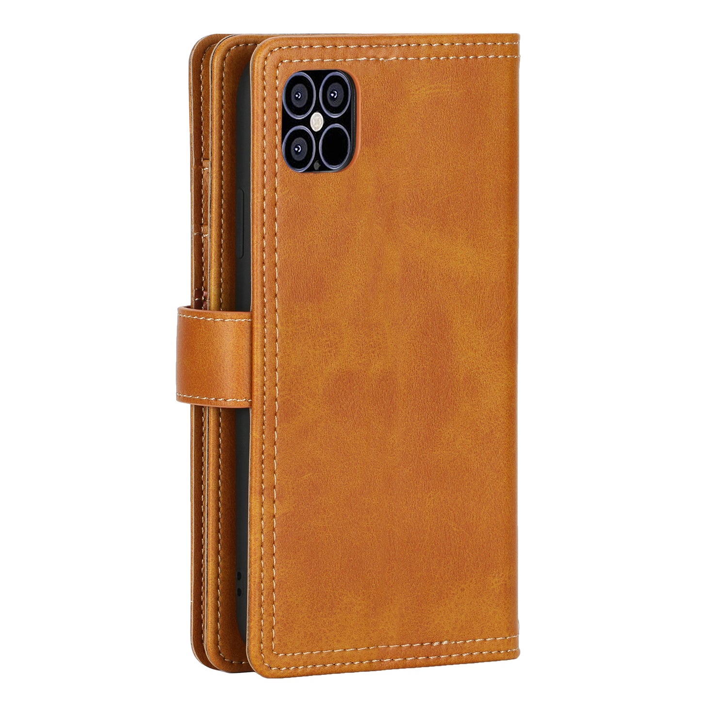 Full Protection Split Leather Phone Shell Case with Multiple Card Slots for iPhone 13 Pro 6.1 inch