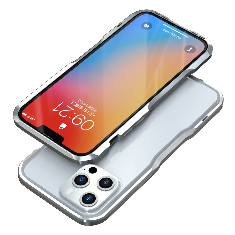 LUPHIE Drop Protection Ultra Thin Aluminum Metal Bumper Cover for iPhone 13 Pro 6.1 inch