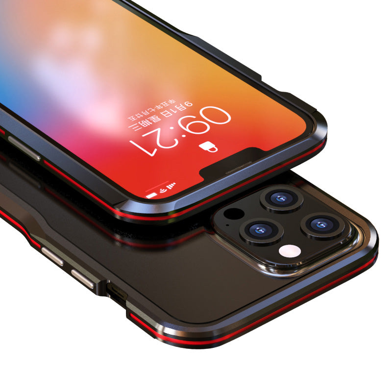 LUPHIE Drop Protection Ultra Thin Aluminum Metal Bumper Cover for iPhone 13 Pro 6.1 inch