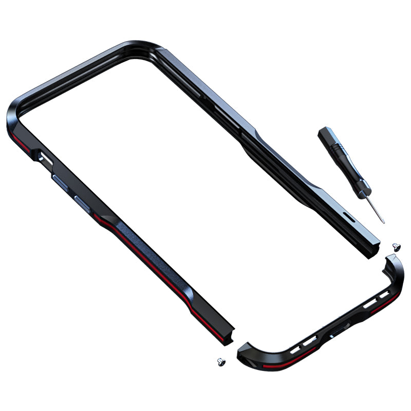 LUPHIE Drop Protection Ultra Thin Aluminum Metal Bumper Cover for iPhone 13 Pro 6.1 inch