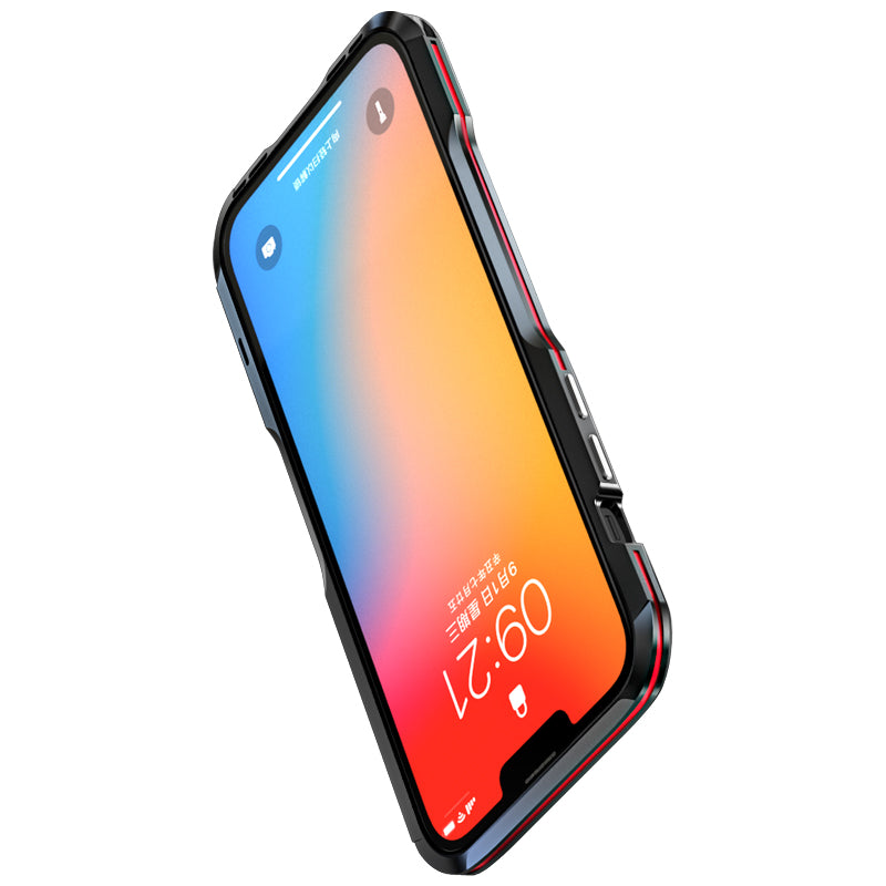 LUPHIE Drop Protection Ultra Thin Aluminum Metal Bumper Cover for iPhone 13 Pro 6.1 inch