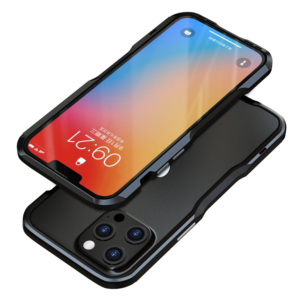 LUPHIE Drop Protection Ultra Thin Aluminum Metal Bumper Cover for iPhone 13 Pro 6.1 inch