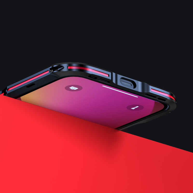 LUPHIE Drop Protection Ultra Thin Aluminum Metal Bumper Cover for iPhone 13 Pro 6.1 inch