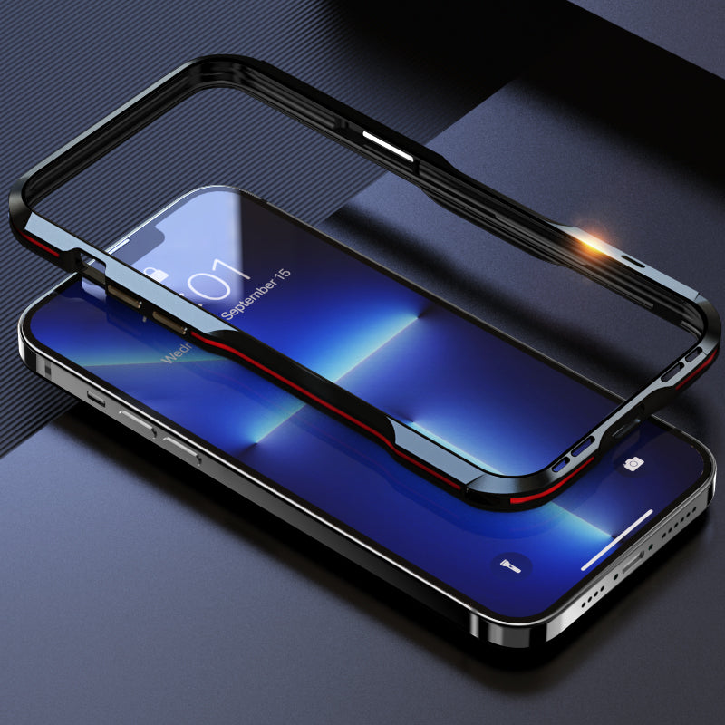 LUPHIE Drop Protection Ultra Thin Aluminum Metal Bumper Cover for iPhone 13 Pro 6.1 inch
